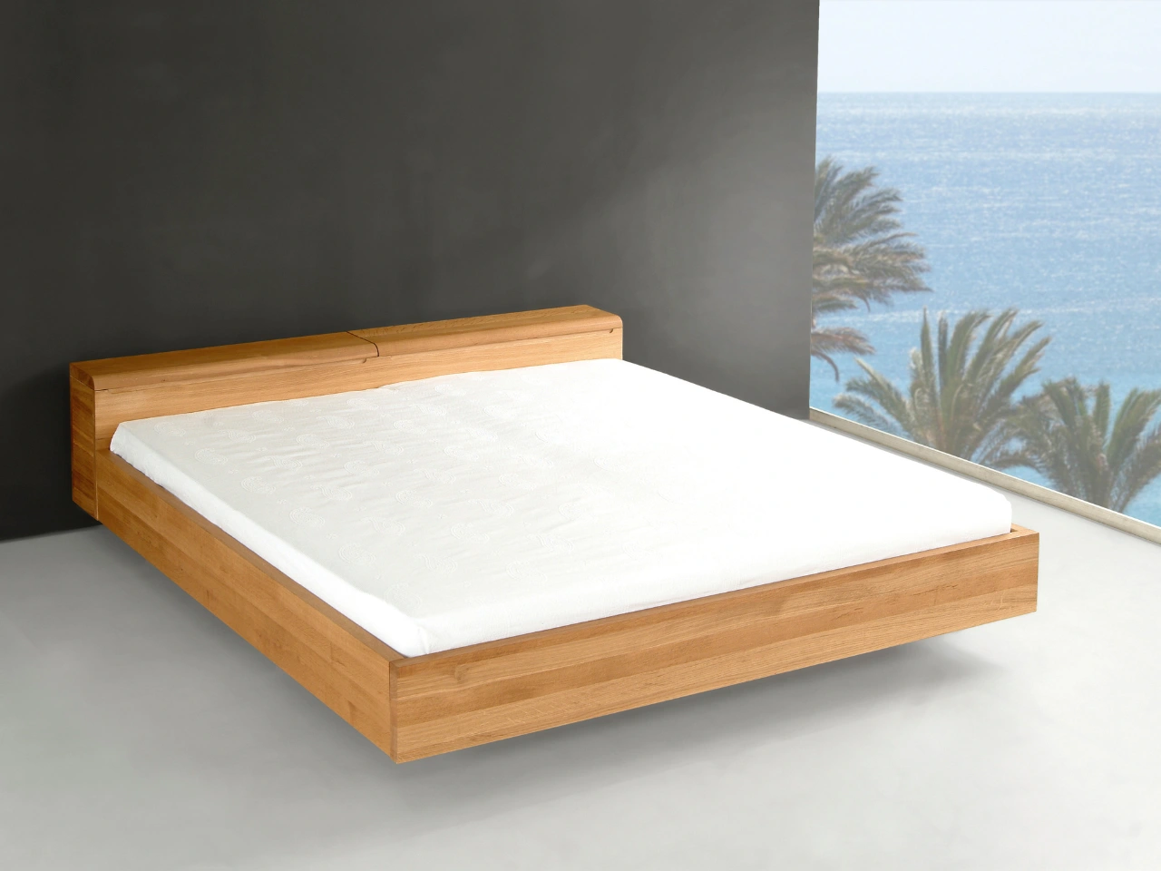 Ohne Kopfteil, aber mit Stauraum-ein innovatives Holzbett von Traumwerk