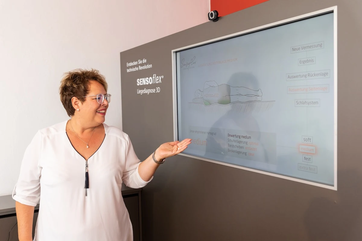 Scan des Liegebildes mit der Schlafberaterin