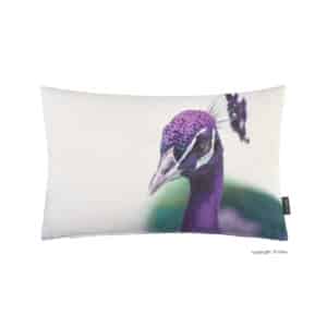 Dekokissen mit lila Pfau